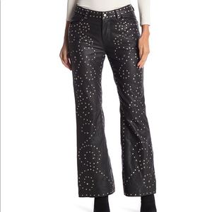 NWT! Free People Studded Flared Leather Pants 26